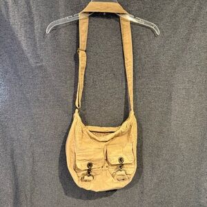 Vintage Old Navy Biege Corduroy Women's Shoulder Bag Crossbody Pre-owned